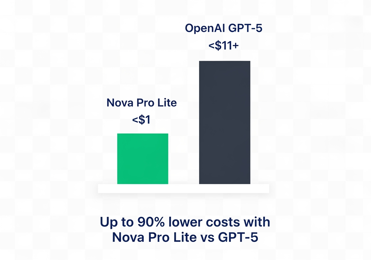 Nova Pro Lite vs GPT-5 Cost Comparison