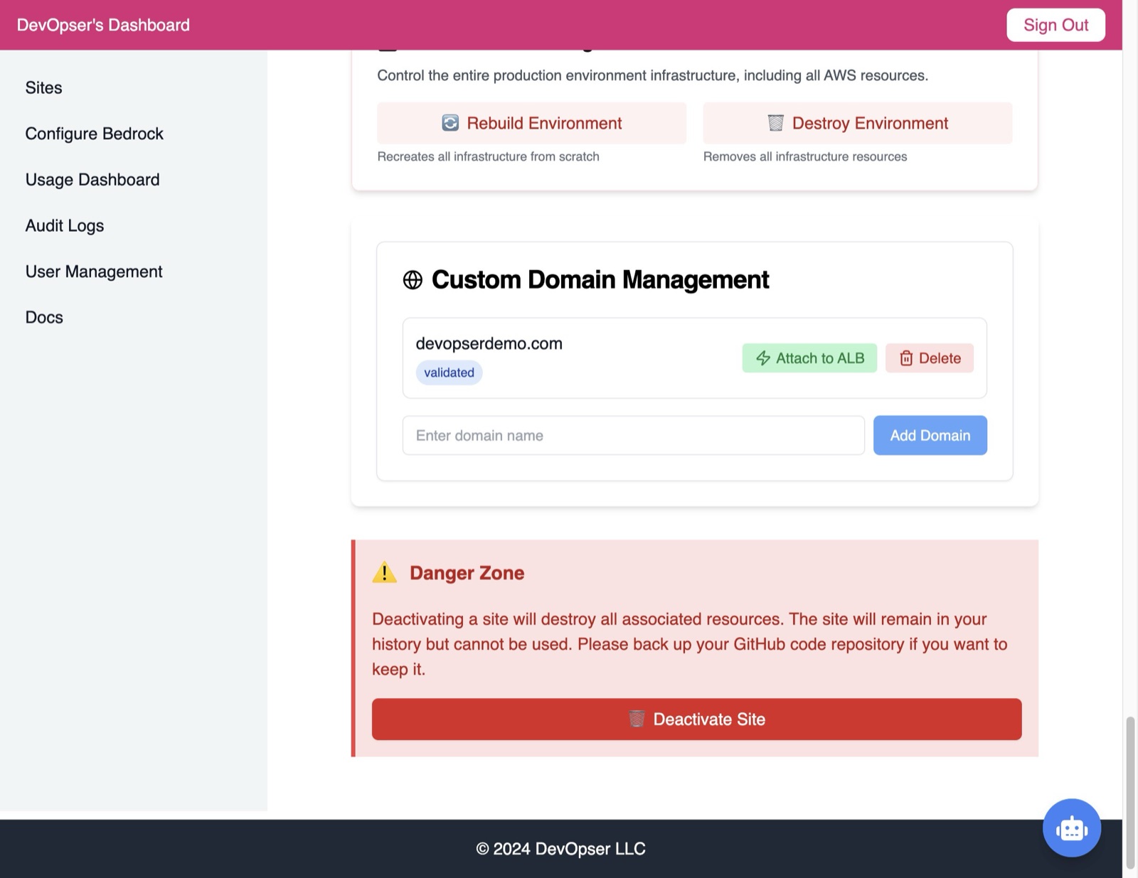 Set Up a Custom Domain, step 11