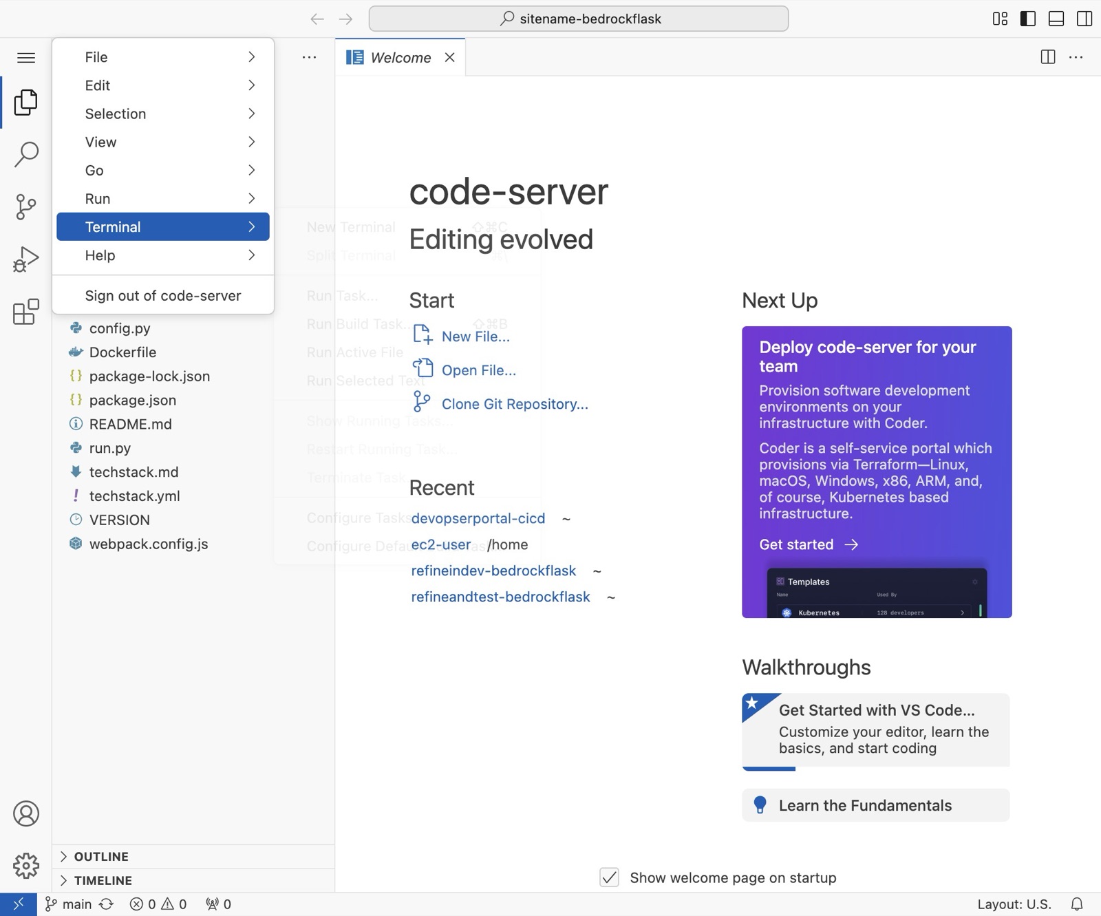 Deploy Your App to the Development Environment, step 11