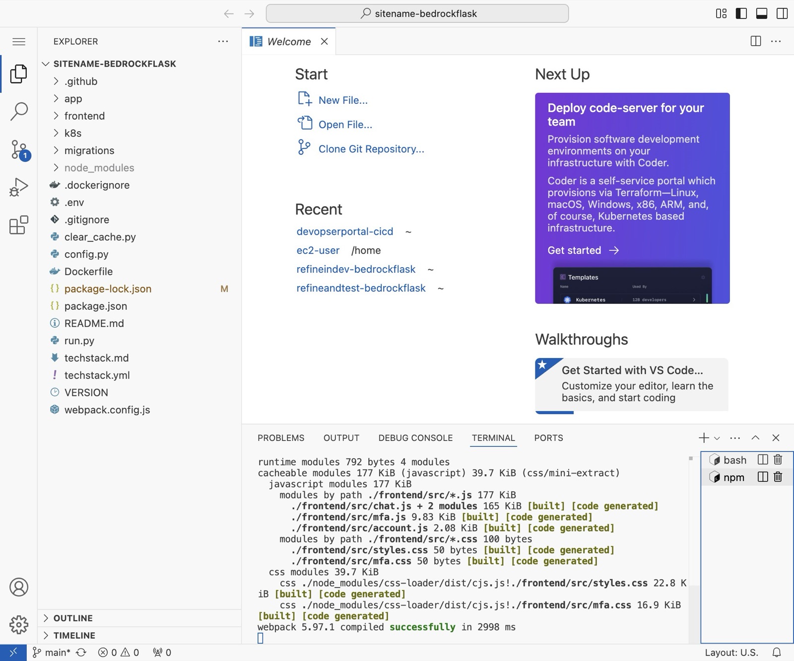 Deploy Your App to the Development Environment, step 16