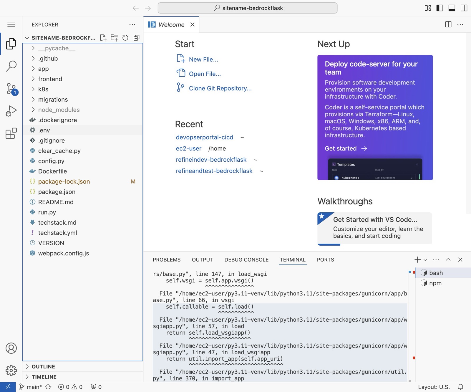Deploy Your App to the Development Environment, step 18