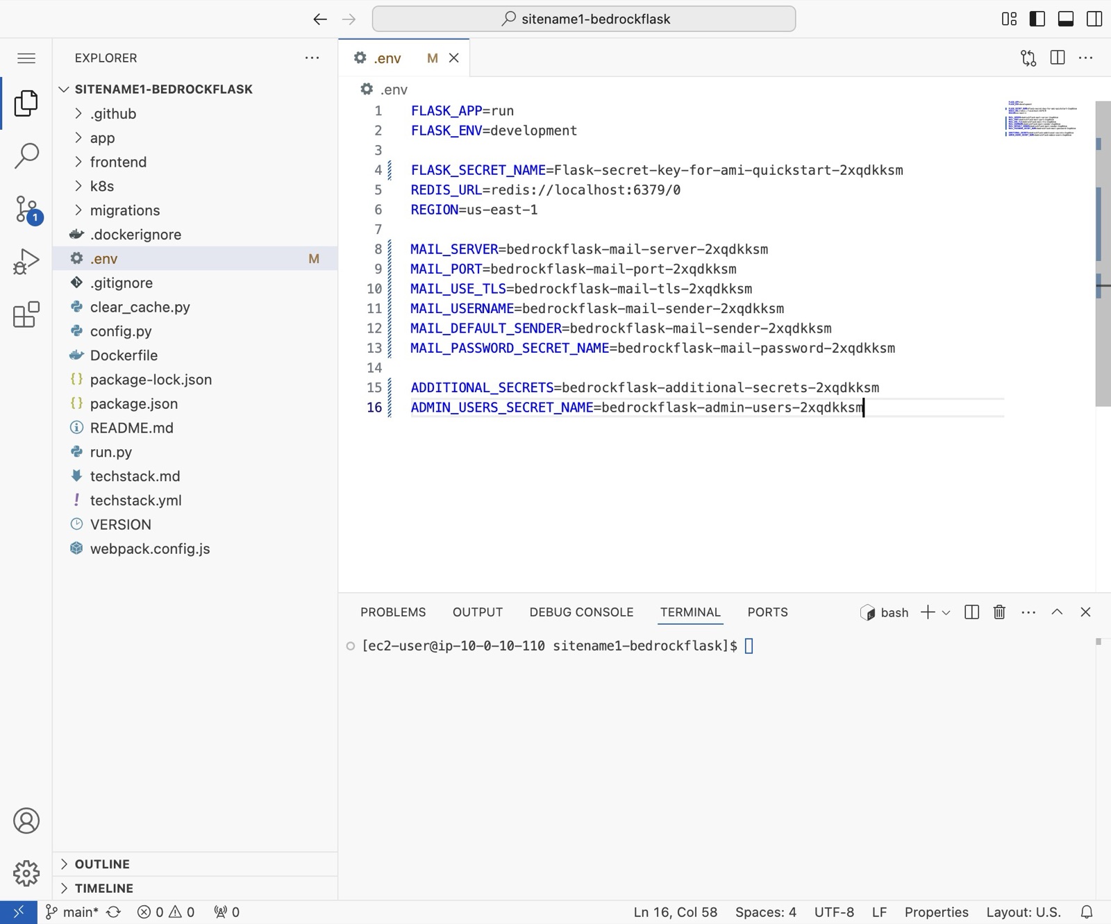 Deploy Your App to the Development Environment, step 19