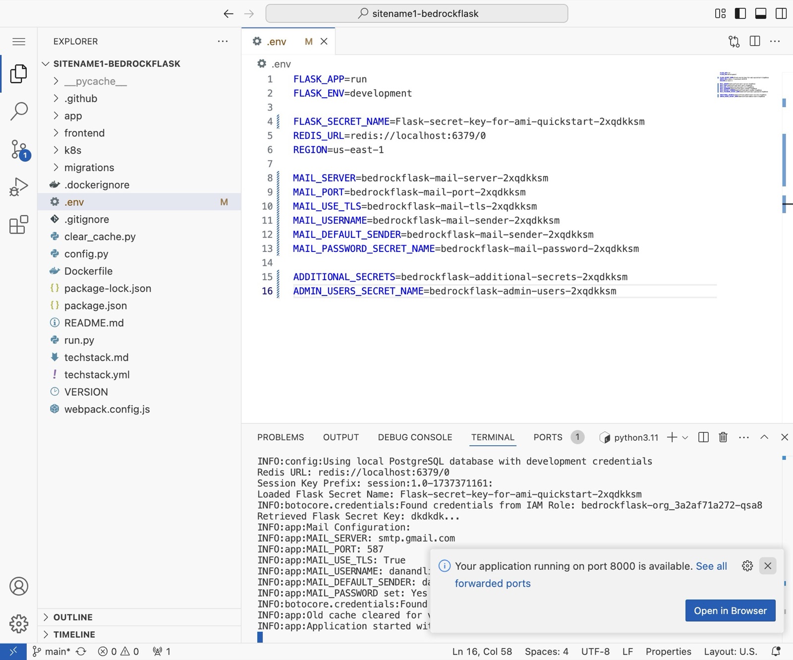 Deploy Your App to the Development Environment, step 21