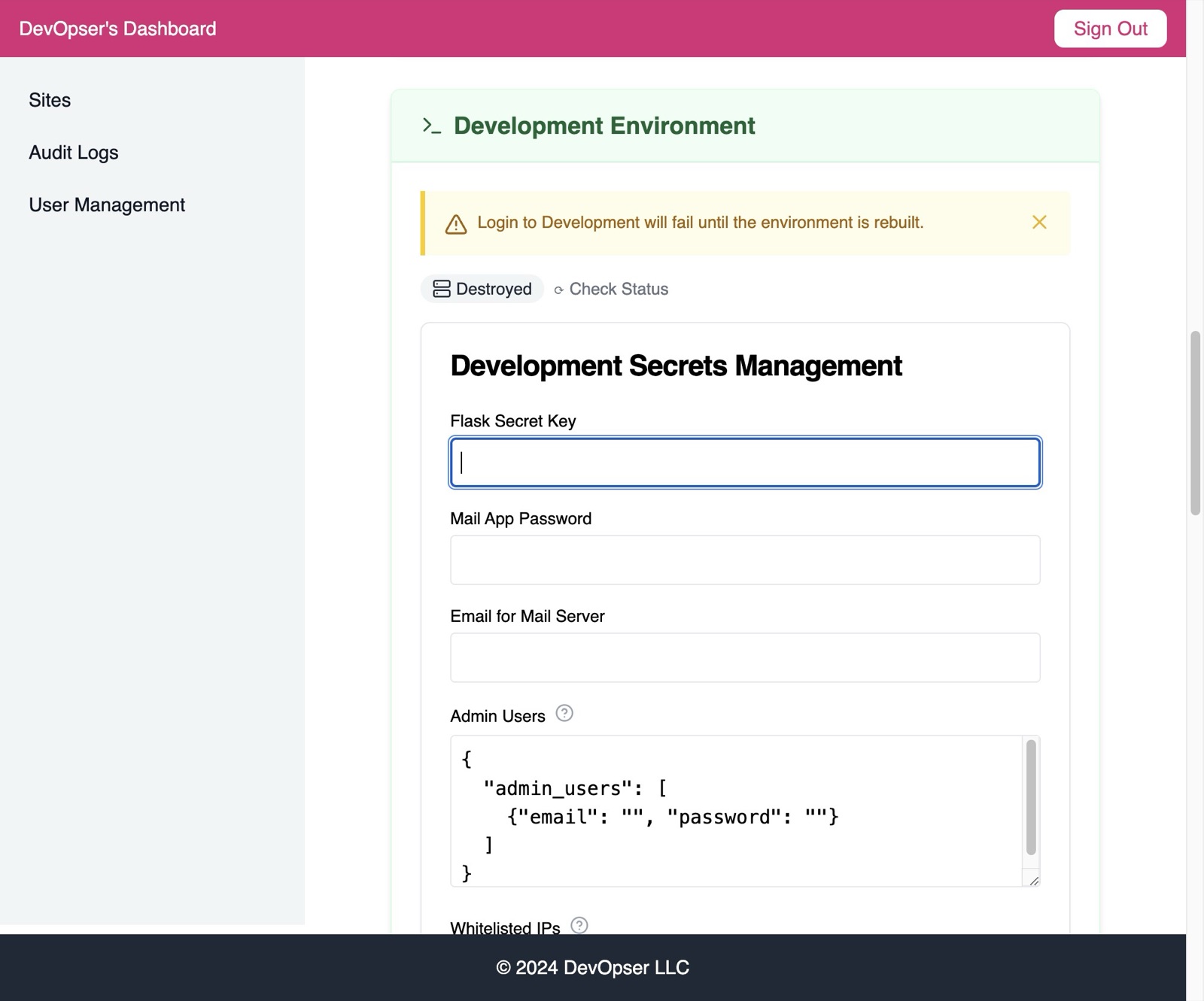 Launch Your Development Environment, step 4