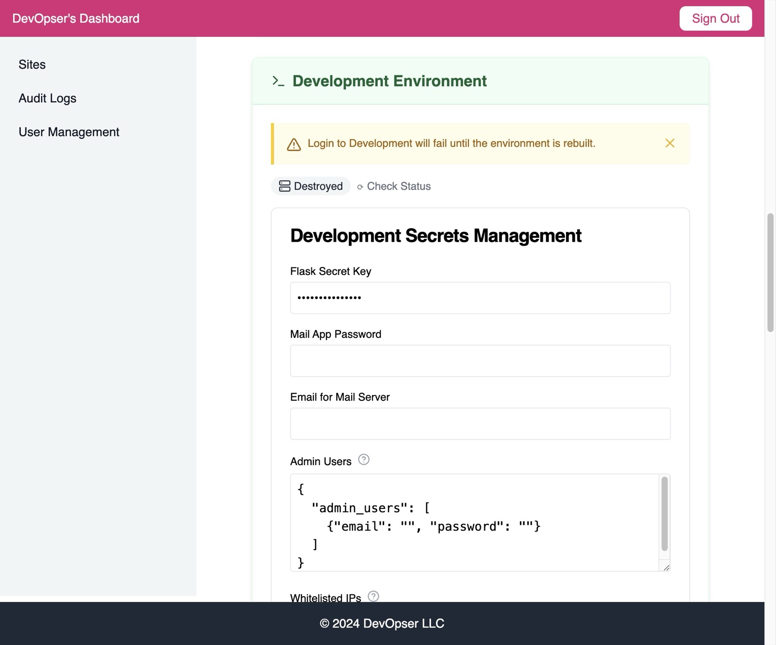 Launch Your Development Environment, step 5