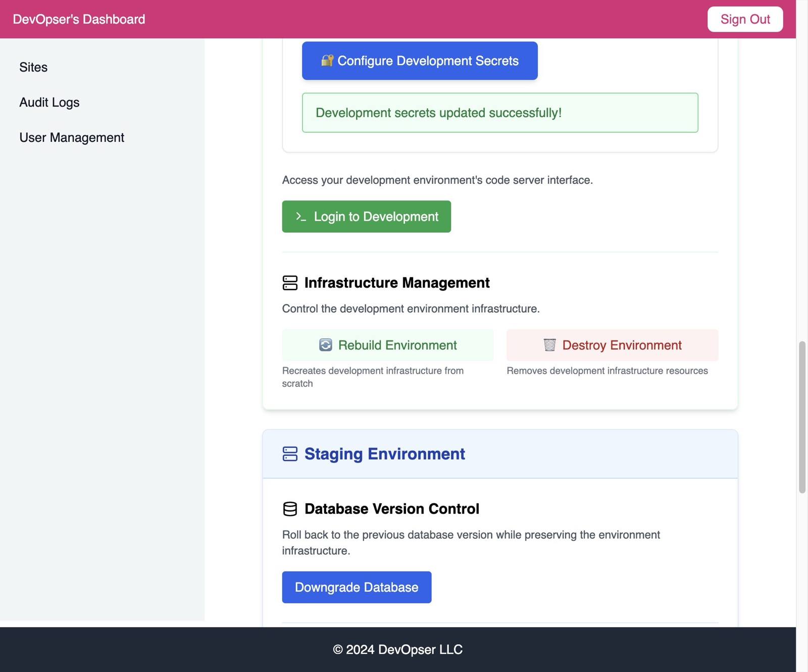 Launch Your Development Environment, step 10