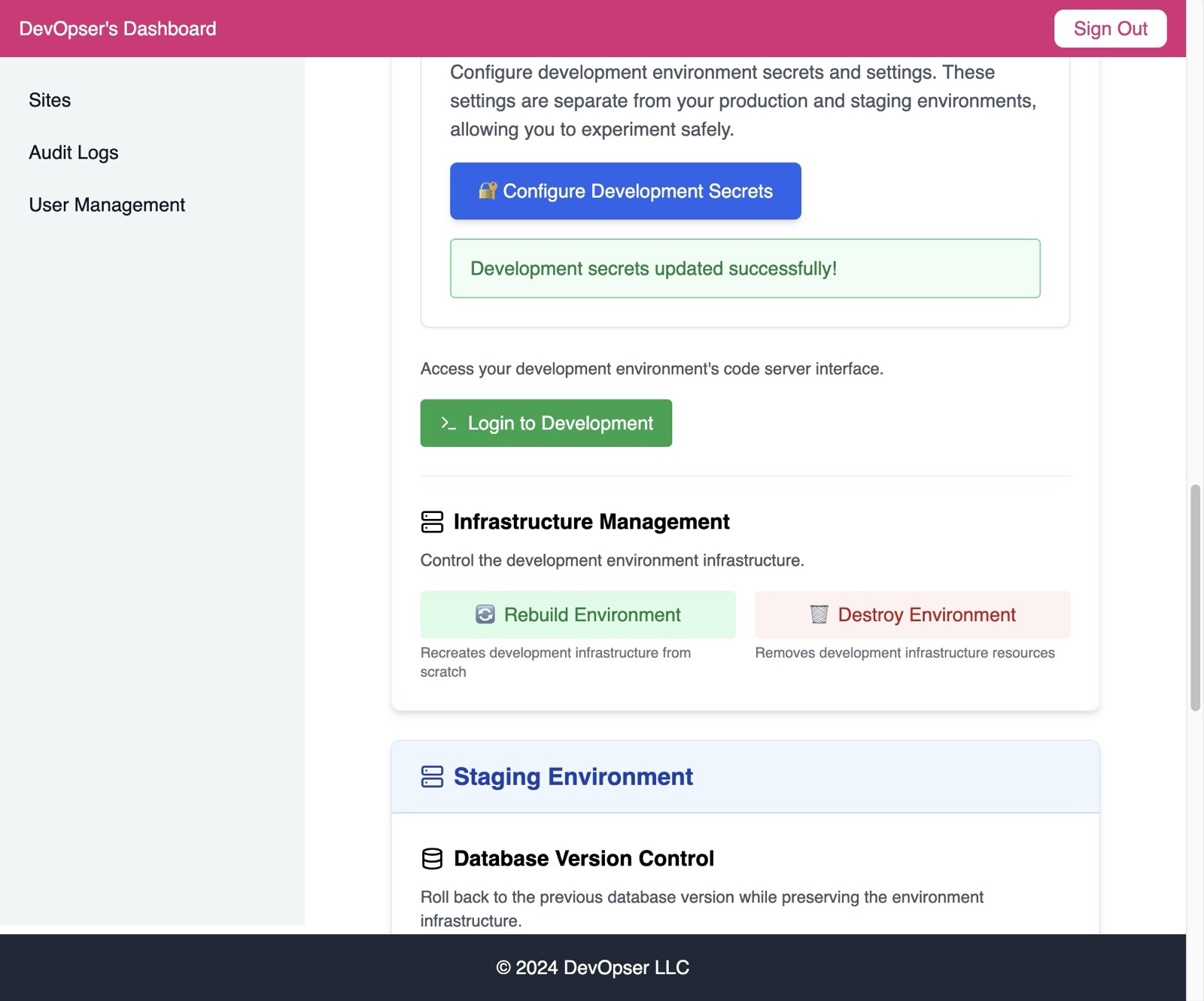 Launch Your Development Environment, step 11