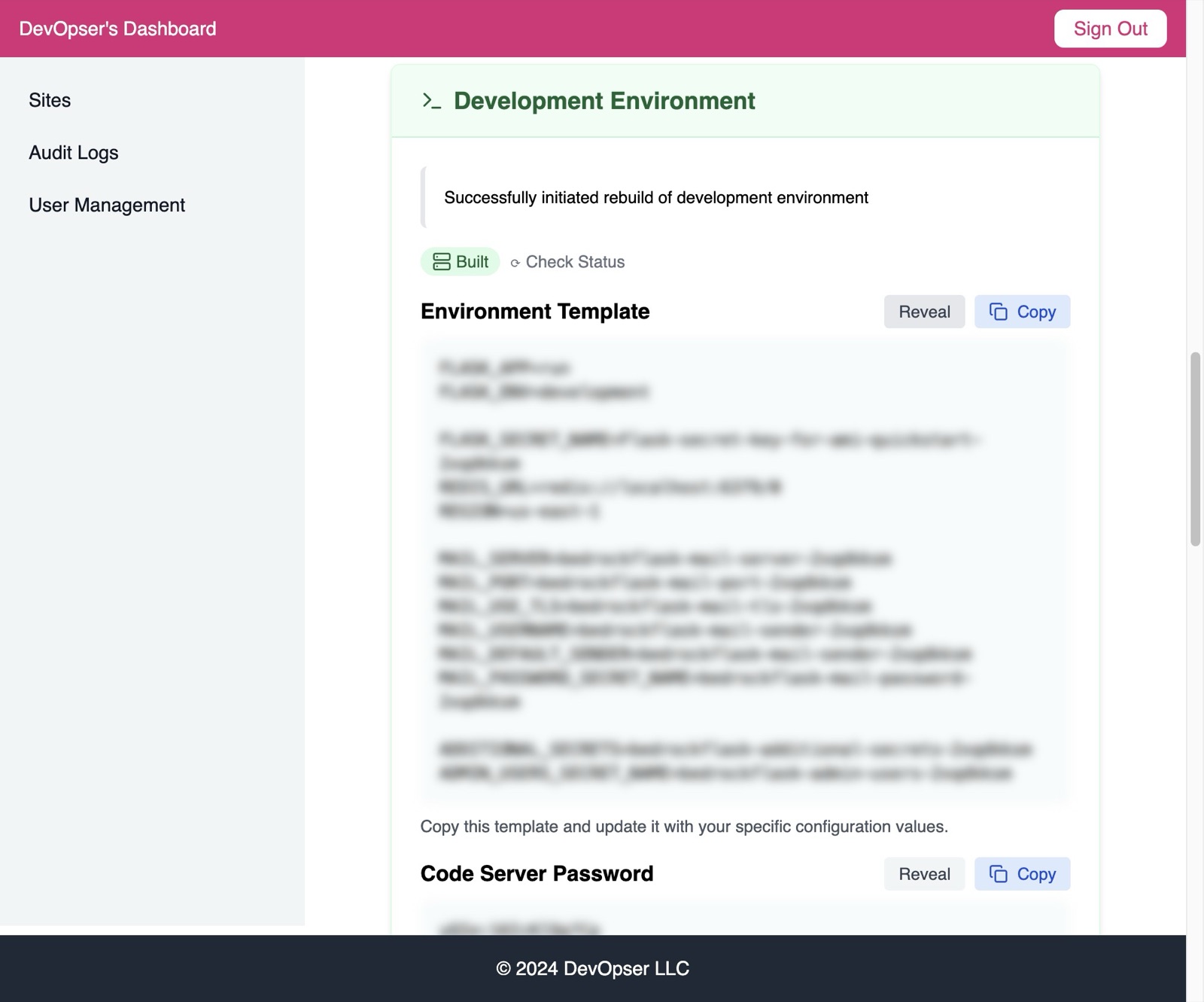 Launch Your Development Environment, step 15