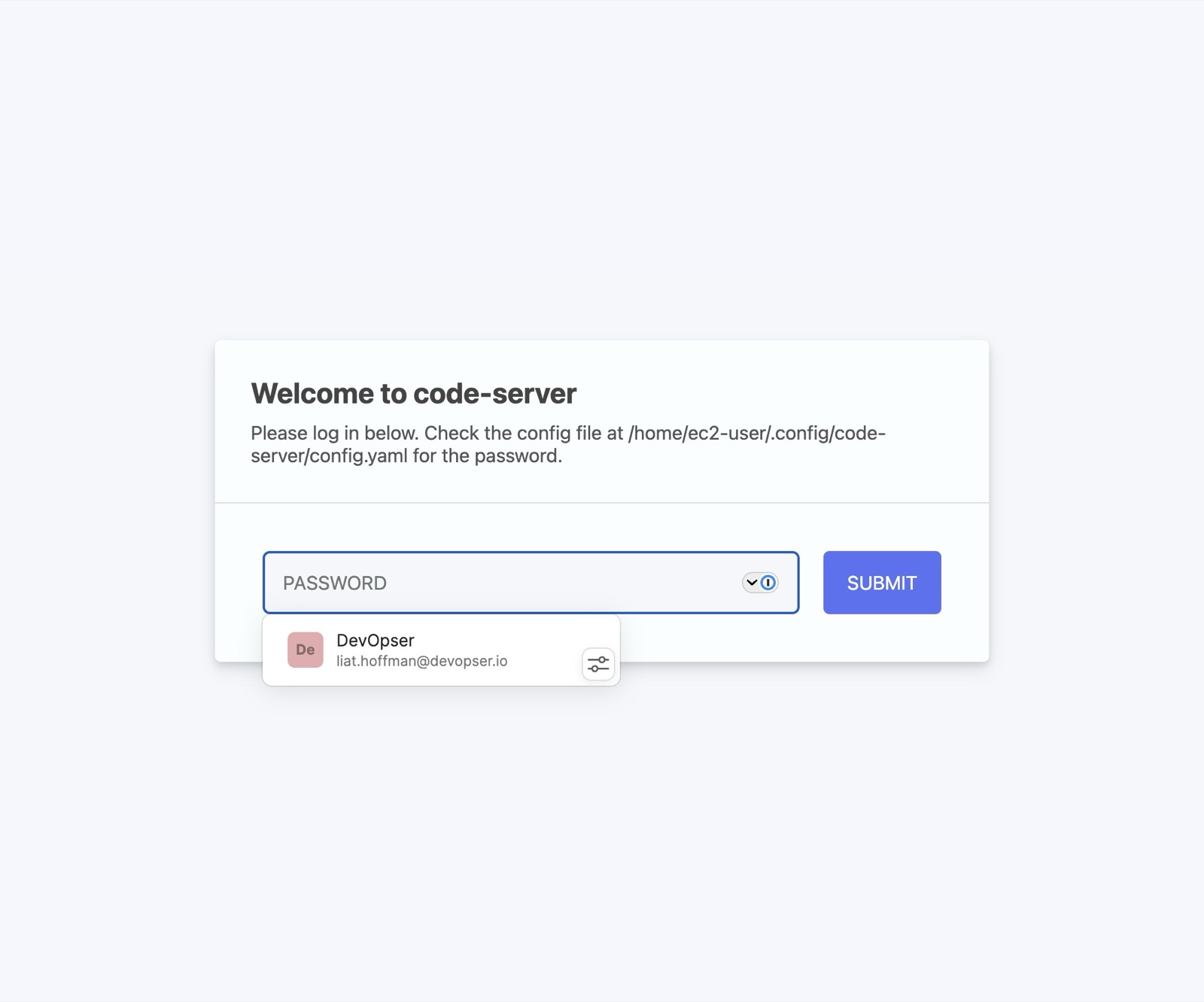 Launch Your Development Environment, step 18