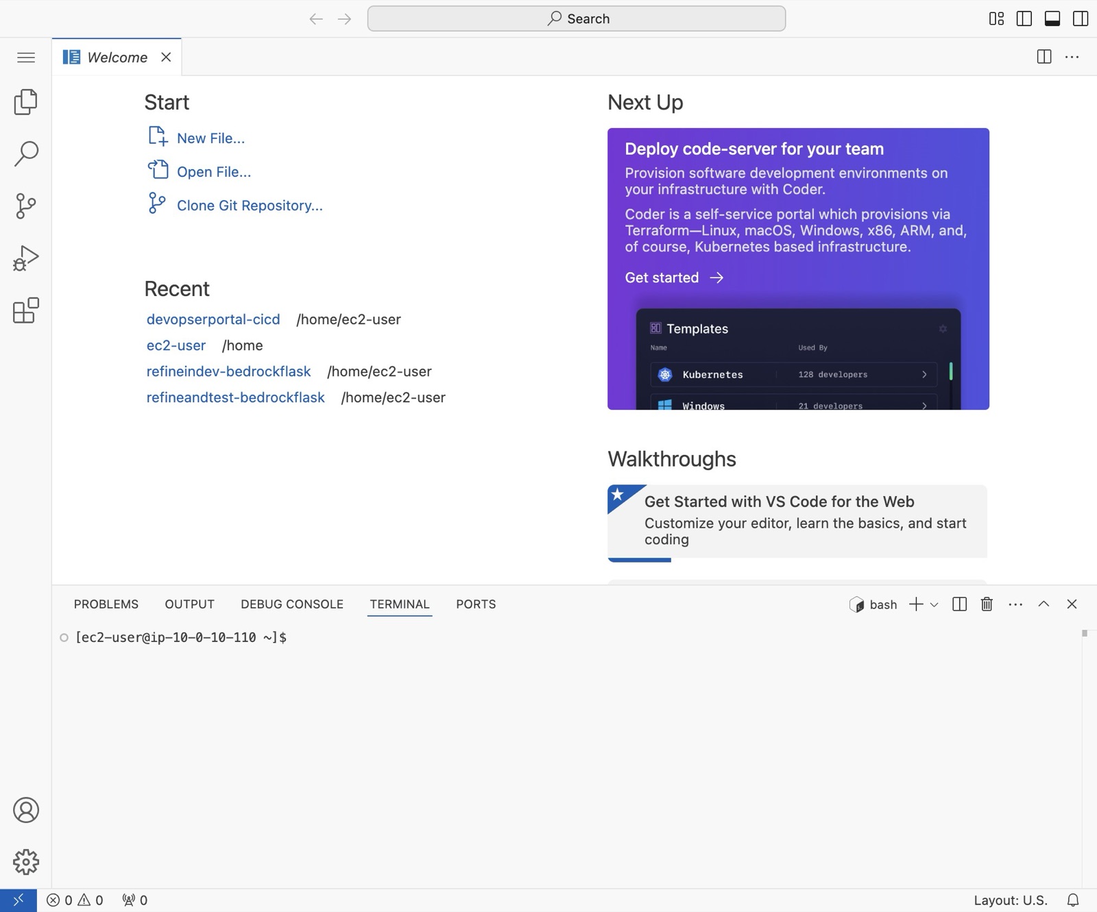Launch Your Development Environment, step 20