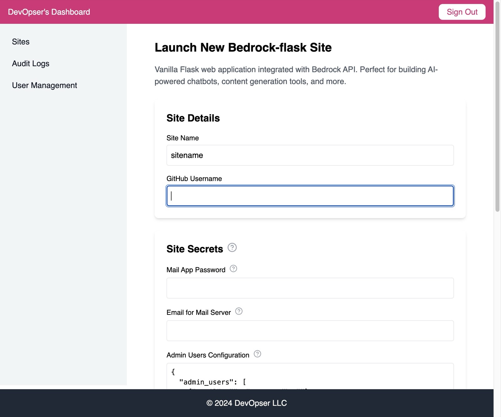 Launch a New AI Chat Site, step 5