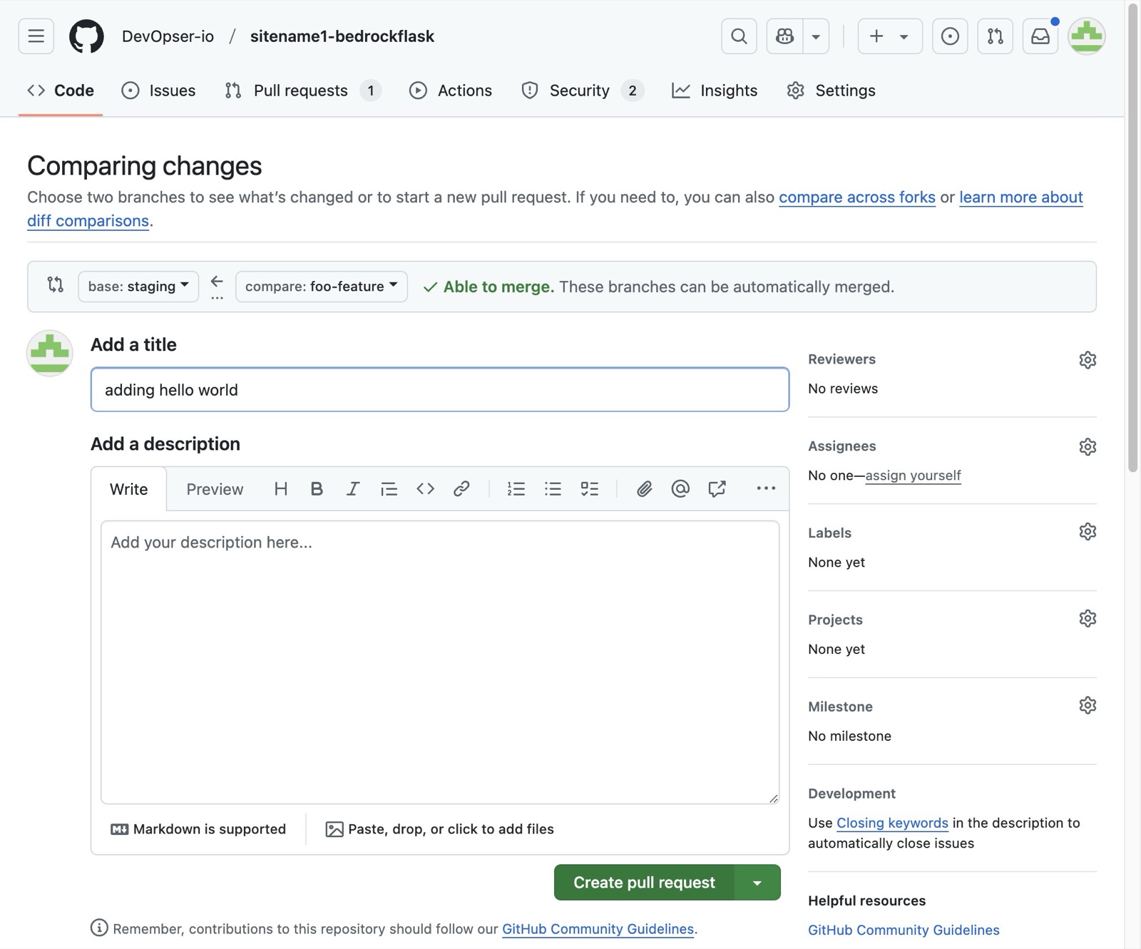 Promote Changes Through Environments, step 5
