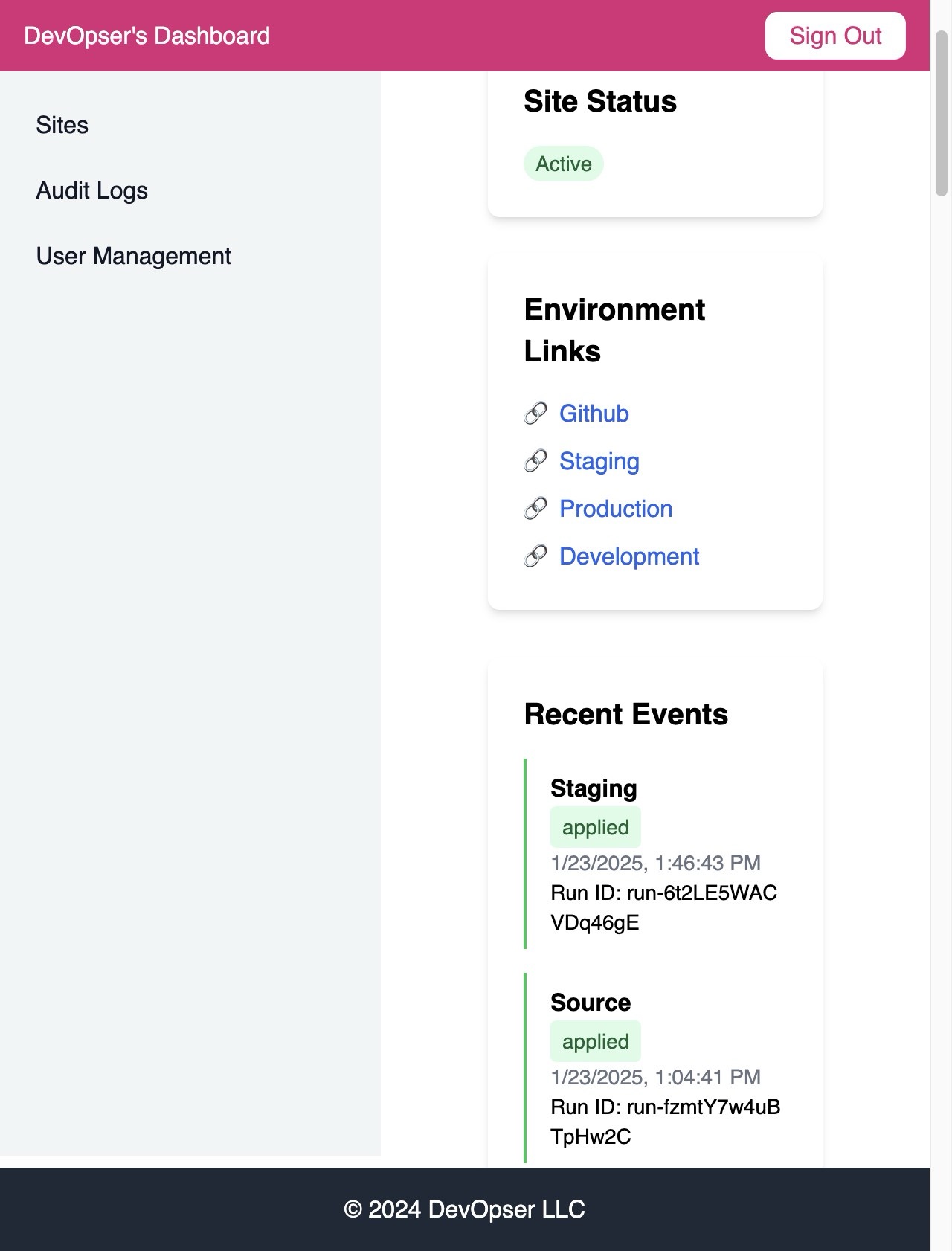 User Management, step 3